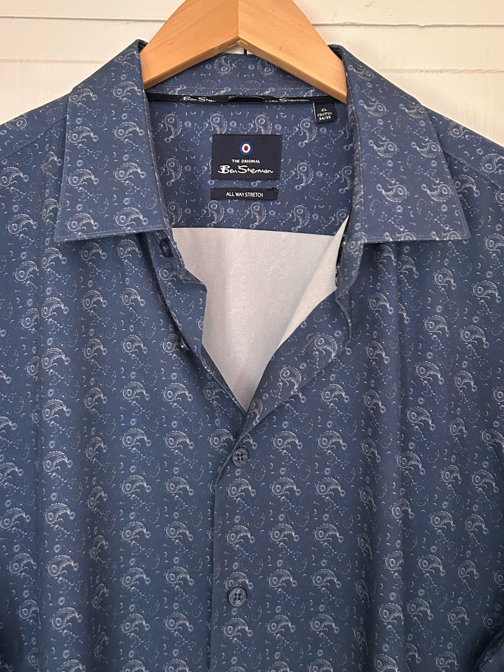 Ben Sherman All Way Stretch Men’s Size XL Slim Fit Long Sleeve Button Down Shirt